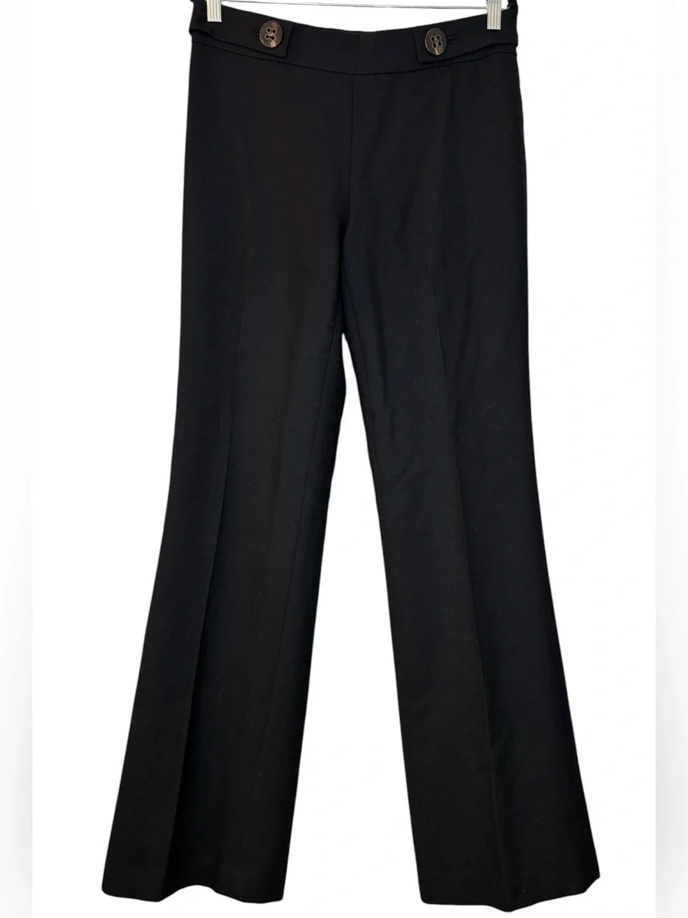 Tory Burch Wool Lined Wide Leg Career Classic Trouser Pants Black Sz 6 Tailored